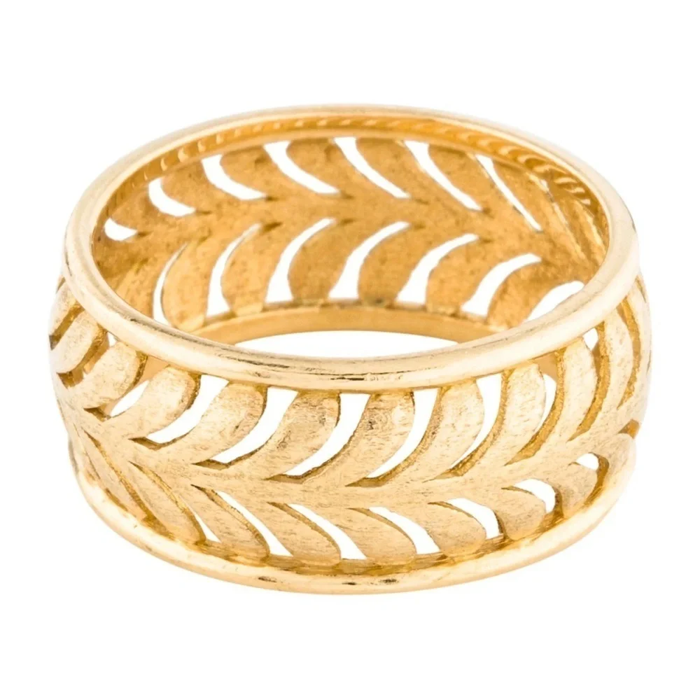 Vintage Tiffany & Co. 18K Villa Paloma Palm Ring - Picture 16 of 16